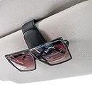 Dacitiery Sunglasses Holder for Car Sun Visor Magnetic Leather Car Visor Sunglass Holder Eyeglass Hanger Clip for Car Universal Car Visor Accessories for Men&Women (Black)