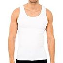Niema Golphin Camiseta de tirantes de algodón canalé Abanderado Pull sans Manche, Blanc (Blanco 001), Medium (Taille Fabricant: M/48) Homme