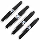 BRAINLE Car Side Door Edge Guards Protector 4pcs Rubber and Steel Chrome Plated Frame (for BMW, Black)