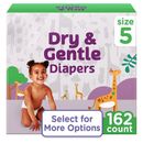 Dry & Gentle Diapers Size 1-7, 120 Count