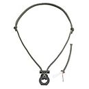 PSKOOK Fire Starter Necklace Survival Gear Flint and Steel Kit Paracord Survival Necklace Magnesium Ferro Rod Tool with Tinder Cord(Army Green)