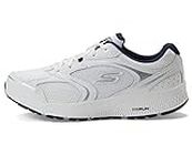 Skechers GOrun Chaussures de course à pied et de marche pour homme avec mousse refroidie à l'air, Blanc/bleu marine, 12 X-Wide