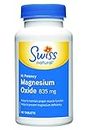 Swiss Natural – Magnesium Oxide, 835mg | High Potency & Absorption – Normal Heart Function, Nervous system, Bone Formation & Muscle Health | Non-GMO, Gluten Free | No Added Preservatives | 90 Tablets