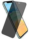 ANTONIA [Pack of 1 Premium Privacy/Anti-Spy Screen Guard Compatible iPhone XR / 11 (6.1") Case Friendly, Tempered Glass Screen Protector for iPhone/Edge to Edge