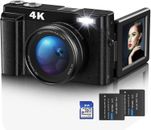 Cámara Digital,Cámara Fotográfica 4K UHD con Enfoque Automático con Tarjeta 32G