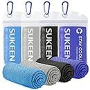 Sukeen [4 Pack Cooling Towel,Ice Towel,Soft Breathable for Yoga,Sport,Running,Gym,Workout,Camping,Fitness,Workout & More Activities