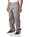 Unionbay Men's Survivor Iv Relaxed Fit Cargo Pant - Reg and Big and Tall Sizes, Grey Goose, 34x34