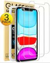 iPhone XR Premium case & 11 Screen Protector Tempered Glass Film 3-Pack Mkeke