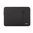MOSISO Laptop Sleeve Bag Compatible with MacBook Air/Pro, 13-13.3 inch Notebook, Compatible with MacBook Pro 14 inch M3 M2 M1 Chip Pro Max 2024-2021, Polyester Vertical Case with Pocket, Black