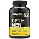 Optimum Nutrition Opti-Men, complément multivitaminé pour hommes avec vitamine D, vitamine C, vitamine B6 et acides aminés, non aromatisés, 60 portions, 180 gélules
