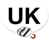 1 x UK MAGNETIC Car Sticker for Europe GB stickers for car UK car sticker magnet - REGULATION SIZE - Weather Resistant (1)