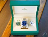 BRAND NEW 2024 Rolex Oyster Perpetual 41mm BLUE Steel Watch 124300 B+P