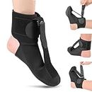 HANNEA® Ankle-foot Orthosis, Foot Drop Splint Adjustable Ankle-foot Orthosis Wearable Night Splint for Improve Foot Drop Gentle Foot Support for Pain Relief and Healing, Size M