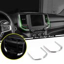 Car Front&Rear Center Air Vent Trim For Dodge RAM 1500 19-24 Accessories Chrome
