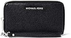 Michael Kors Mercer Large Leather Smartphone Wristlet in Black
