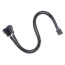 Fan Power Supply Cable 1 to 2 w 3 Pin 4 Pin for Computer CPU 10.6" - Black
