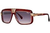 Cazal Legends 678 004 Sunglasses Men's Red/Gold/Grey Gradient Pilot 59mm