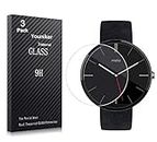 Youniker 3 Pack for Motorola Moto 360 46mm Screen Protectors Tempered Glass for Moto 360 1st Gen Smart Watch Screen Protector Foils Glass for Moto 360 Gen 2 46MM Anti-Scratch Bubble Free