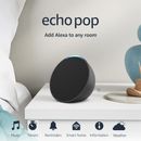 Echo Pop | Add Alexa to Your Bedroom, Living Room, Bathroom, or Office | Charcoa