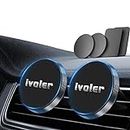 ivoler [2 PACK Car Phone Mount Holder Magnetic, Phone Holder Mount for Car Air Vent Cradle Magnet Compatible for iPhone, Samsung, Huawei, Xiaomi etc - Black