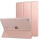 MoKo Case Fit 2018/2017 iPad 9.7 5th / 6th Generation, Slim Lightweight Smart Shell Stand Cover with Translucent Frosted Back Protector Fit Apple iPad 9.7 Inch 2018/2017, Rose GOLD(Auto Wake/Sleep)