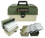 3 TIER CANTILEVER FISHING TACKLE BOX. LARGE 'TOUGH BOX' RODDARCH QUALITY 3 TRAY