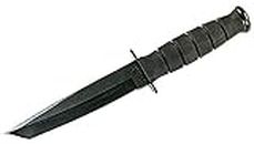 Ka-Bar 250545 Short Knife Tanto Black Hard Sheath Straight Edge
