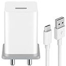 40W Ultra Fast Type-C Charger for ZTE Axon 7 Mini Charger Original Adapter Like Wall Charger | Mobile Charger | Qualcomm QC 3.0 Quick Charger with 1 Meter Type C USB Data Cable (40W,DR-19, WHT)