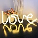 Gesto Love Neon Sign-Neon Signs for Bedroom,USB or Battery Light Wall,led neon as Wall Girls up Sign For Party, Christmas, Bar, Home Decoration ,Bedroom Wall, Wedding (Warm White)