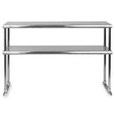 Stainless Steel Adjustable Double Overshelf for Work Table 18"x60"