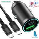 USB+TYPE-C 20W PD Fast Car Charger Plug For Apple iPhone 13 12 11 X 8 7 Max Pro