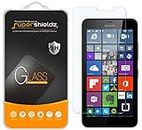 [2-Pack] Microsoft Lumia 640 XL Tempered Glass Screen Protector, Supershieldz Anti-Scratch, Anti-Fingerprint, Bubble Free, Lifetime Replacement Warranty