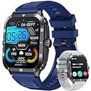 Smart Watch for Men Fitness Watch: 2.0" Touch Screen Smartwatch with Heart Rate Oxygen Blood Pressure Sleep Monitor Step Counter 3ATM Waterproof 123 Sports Modes Fitness Tracker for Android iOS