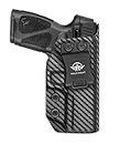 Taurus G3 Holster, Carbon Fiber Kydex Holster IWB For Taurus G3 9mm / .40 Pistol Case - G3 Taurus Holster 9mm - Cintura Interior Oculto Funda Taurus G3 IWB Kydex Accessories (Black, Right Hand)