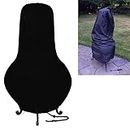 Groumh Patio Chiminea Covers for Outside, Oxford Fabric Clay Chiminea Fire Pit Heater Cover Chiminea Cover Outdoor Patio Accessories (Black)