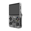 AMAZTECH Consola Portátil Retro R36S, Sistema Linux, Pantalla IPS de 3,5", Reproductor de Vídeo de Bolsillo Portátil, 64GB +10000 Juegos (Negro)