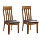 Signature Design by Ashley Ralene Dining UPH Side Chair, Medium Brown, Set of 2