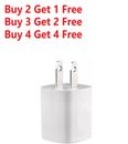 For iPhone 5 6 7 8 X 11 White 1A USB Power Adapter AC Home Wall Charger US Plug 