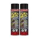 Flex Seal – Stop Leaks Fast! Rubberized Waterproof Coating Spray, Ideal for Roofs, Holes, Cracks, DIY Projects, Automotive Fixes, Indoor & Outdoor Repairs, and More – Black, 14 oz. (397 g) – 2 Pack
