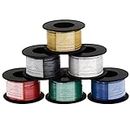 16 Gauge Wire Combo 6 Pack 12V 100'FT per Roll (600 ft Total) Auto Wire Copper Clad Aluminium Low Voltage