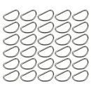 EMSea 30pcs D Ring Buckles 25mm D Rings for DIY Arts Crafts Leathercrafts Clothing Repairing Pet Collars Webbing Bags Belt Buckles Luggage Accessories Silver Metal