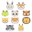 Kioiner 10 Pcs Animal Iron on Patches, Assorted Cartoon Animal Embroidered Patches, 4cm Sewing Patches for Kid's Clothes Dress Hat Jeans Jacket Backpacks Scarf DIY Accessories
