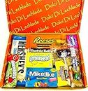 American Sweets Gift Box by Dolci Di Lechlade - Classic USA Candy Chocolate Sweet Reeses, Nerds, Tootsie, Hersheys - Birthday Thanks Present