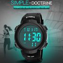 SYNOKE Men's Luxury Sports Watches Diving Digital Electronic LED Wristwatch