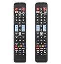 [2 Pack] Universal Remote Control for All Samsung TV Smart LED LCD TV LCD LED QLED SUHD UHD HDTV Curved Plasma 4K 3D Smart TVs, with Buttons for Netflix, Prime Video, Smart Hub-Backlit