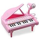 Keyboard für Kinder ab 1 2 3 - Kinderklavier ab 1 2 3 Jahre - Piano Keyboard mit Mikrofon - Musikinstrumente für Kinder ab 1 2 Jahre - AmyBenton