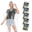 APEXUP Emergency Disposable Rain Ponchos for Adults for Camping Hiking Travelling (5 Pack)