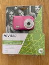 VIVITAR ViviCam X054 Digital Camera 10MP Photo Video 1.5inch LCD AAA USB Pink