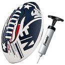 Franklin Sports NFL New England Patriots Football - Youth Mini Football - 8.5" Football- SPACELACE Easy Grip Texture- Perfect for Kids !