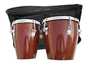 GT manufacturers Professional Two Piece Hand Made Wooden Bango Drum Set with cover 01 (Brown)…